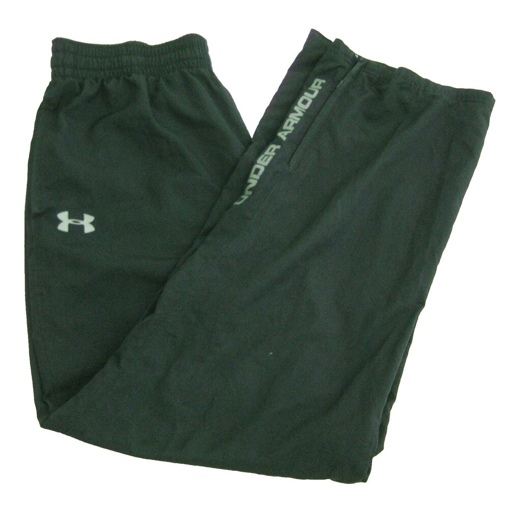 Under Armour Track Pants Mens Large Black Athletic Pants Sports Fitness Pockets